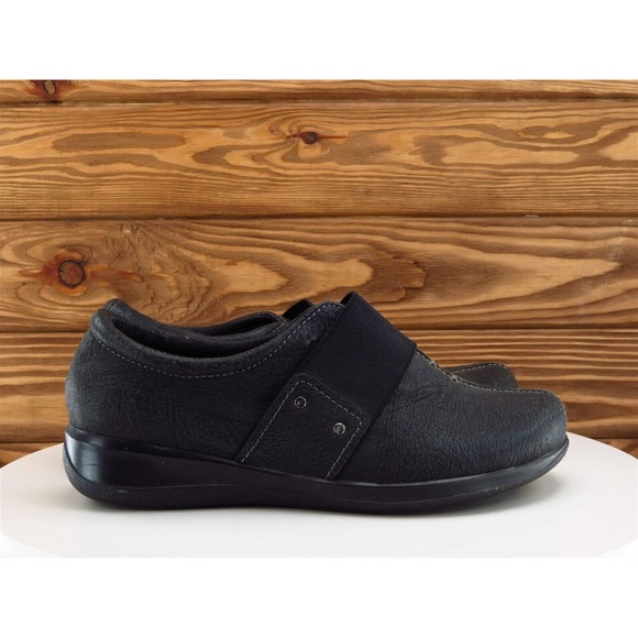 SoftWalk Size 8.5 Clog Black Leather Extra Wide (E+) Slip On Women - Picture 5 of 12